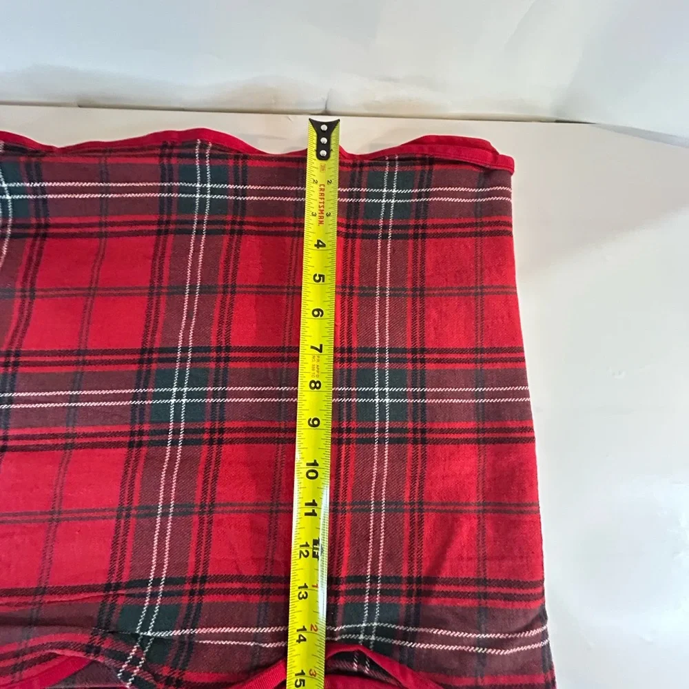 2 William Sonoma Red Tartan Table Runners - Holiday Dining Decor